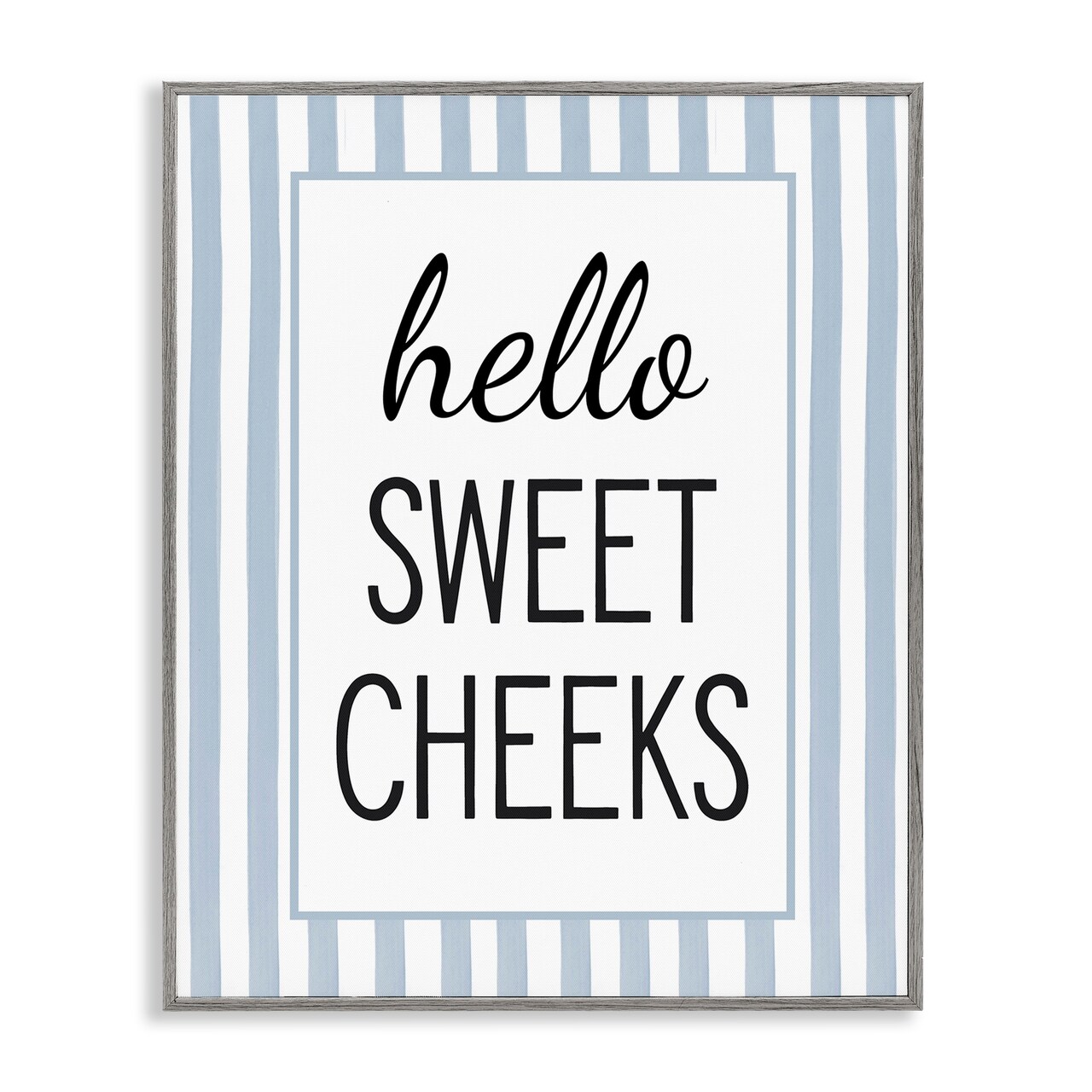 Stupell Industries Hello Sweet Cheeks on Stripes Framed Giclee, design by Lettered and Lined